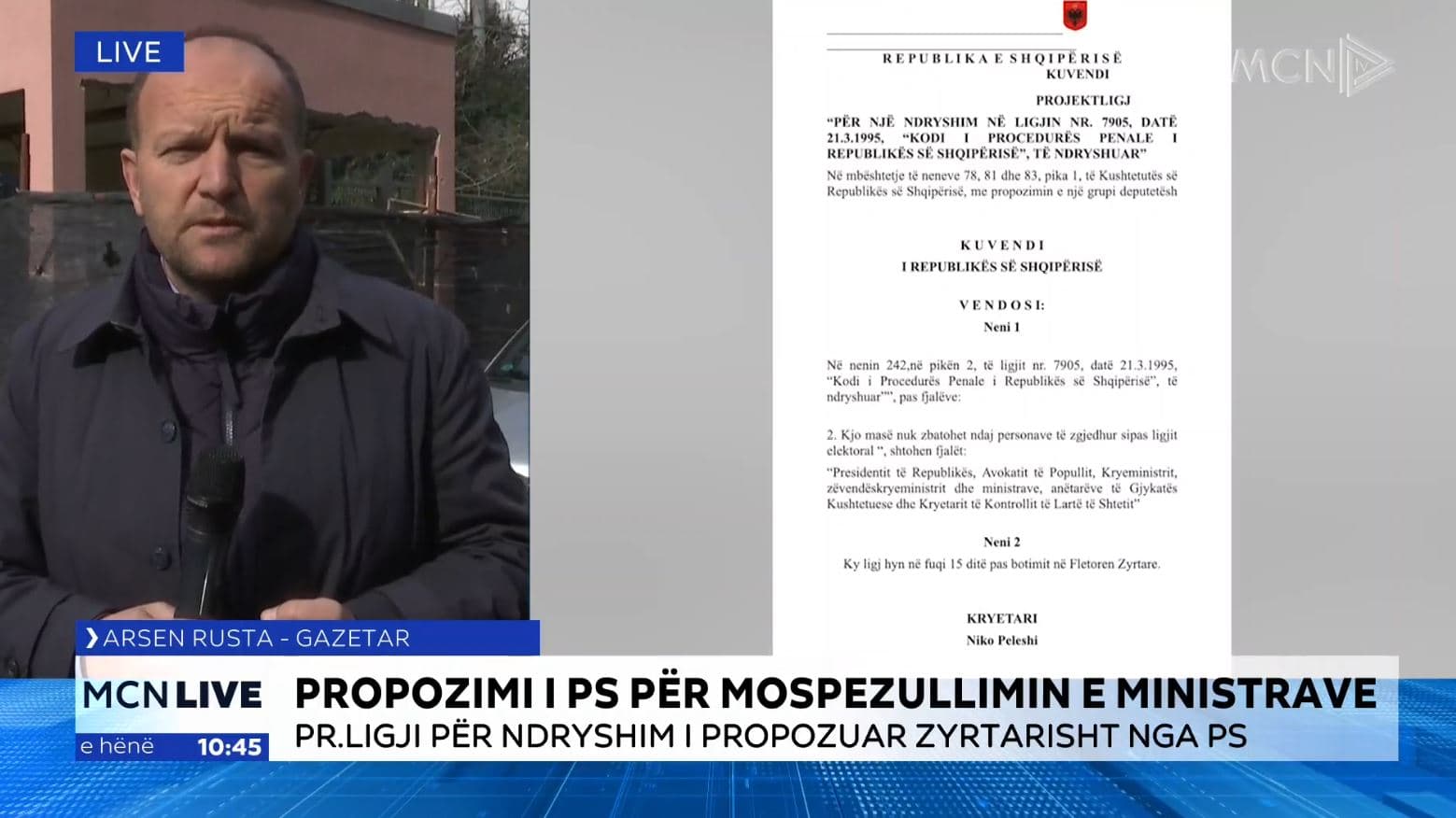 MCN zbardh projektligjin, çfarë përmban propozimi i PS për mospezullimin e ministrave (VIDEO)