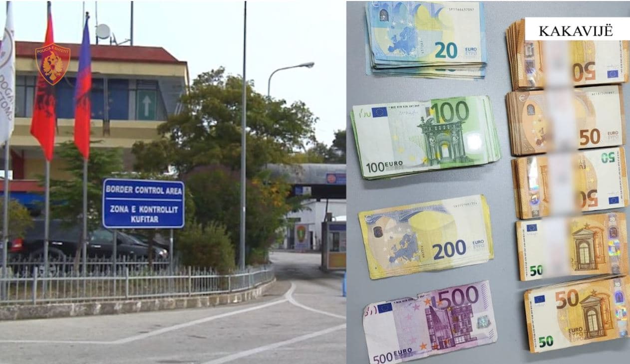 Kakavijë/ Tentoi të nxirrte rreth 35 mijë euro pa i deklaruar, ndalet në kufi