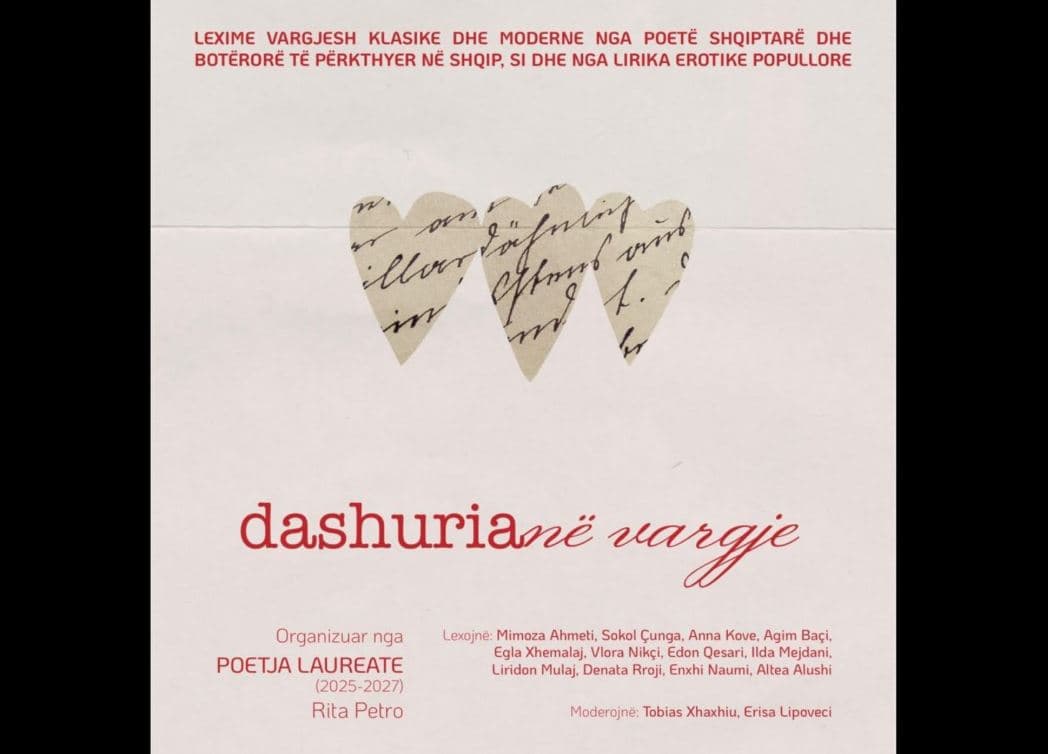 “Dashuria në Vargje”, mbrëmje poetike për Shën Valentinin