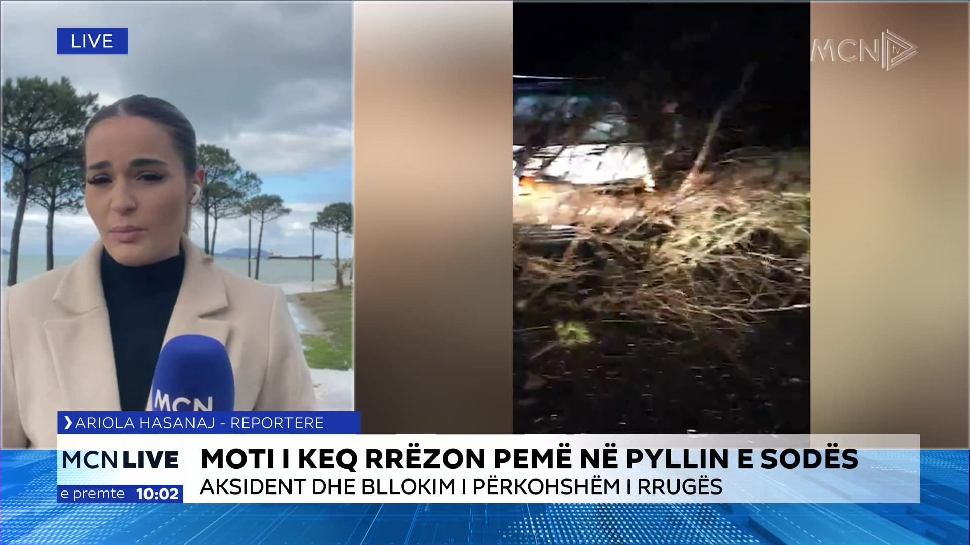 Hasanaj: Moti i keq rrëzon pemë në Pyllin e Sodës, rrëshqitje dherash edhe në Shën Vasil të Himarës