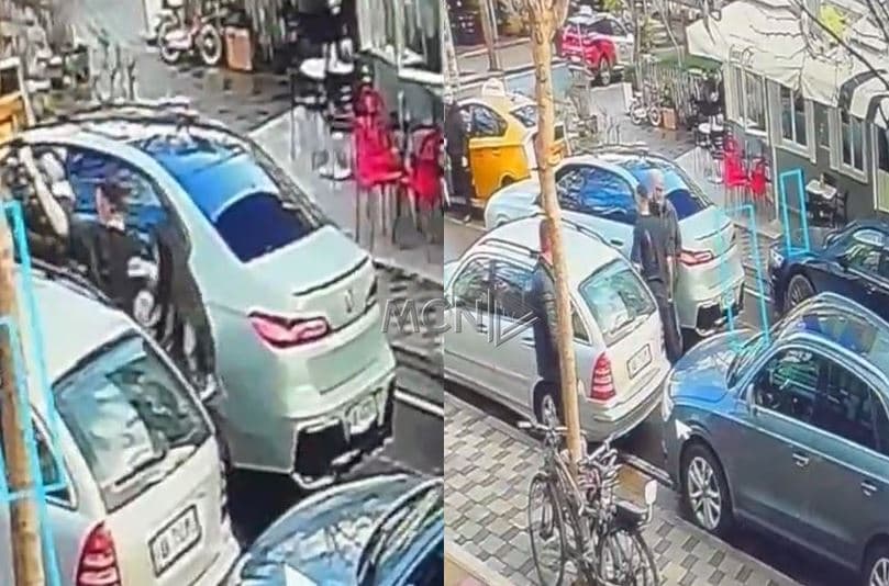 Vrasja me thikë në Tiranë/ Dalin pamjet e momentit kur 31-vjeçari sulmohet sapo zbret nga makina