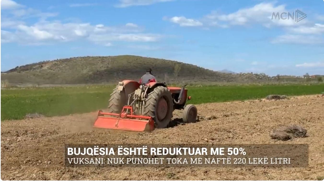 Bujqësia është reduktuar me 50%/ Vuksani: Nuk punohet toka me naftë 220 lekë litri