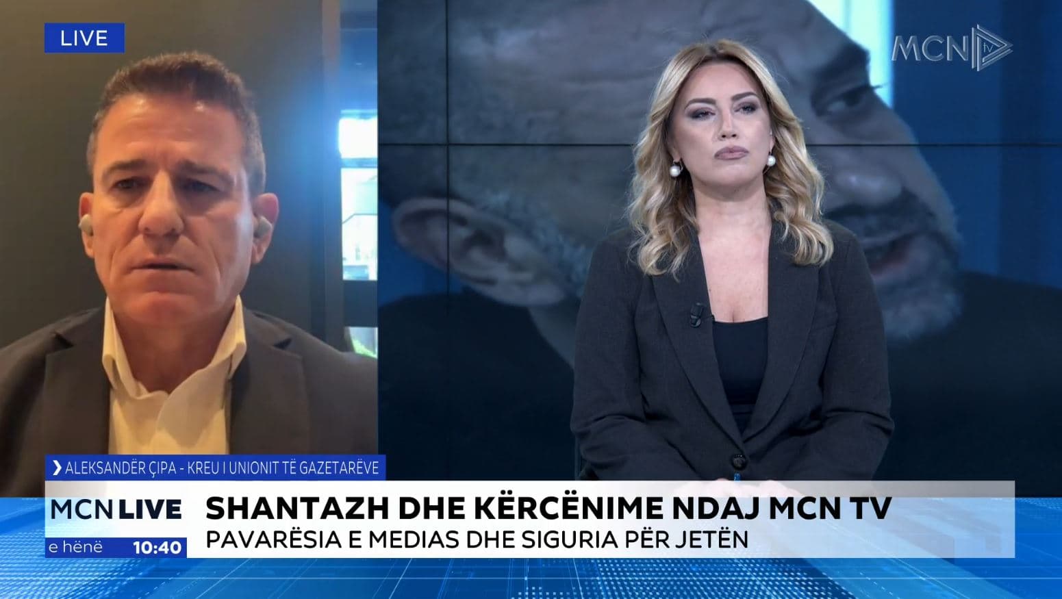 Kërcënimet ndaj drejtorit të MCN TV/ Çipa: Situatë alarmante, terror psikologjik ndaj punonjësve të medias (VIDEO)