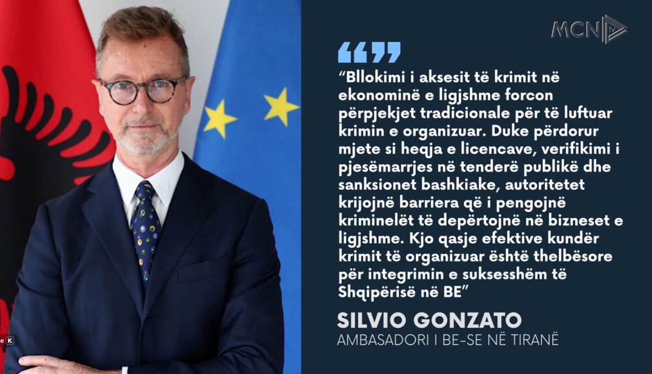   Bllokoni aksesin e krimit në ekonomi/ Gonzato: Thelbësore për integrimin e Shqipërisë në BE (VIDEO)