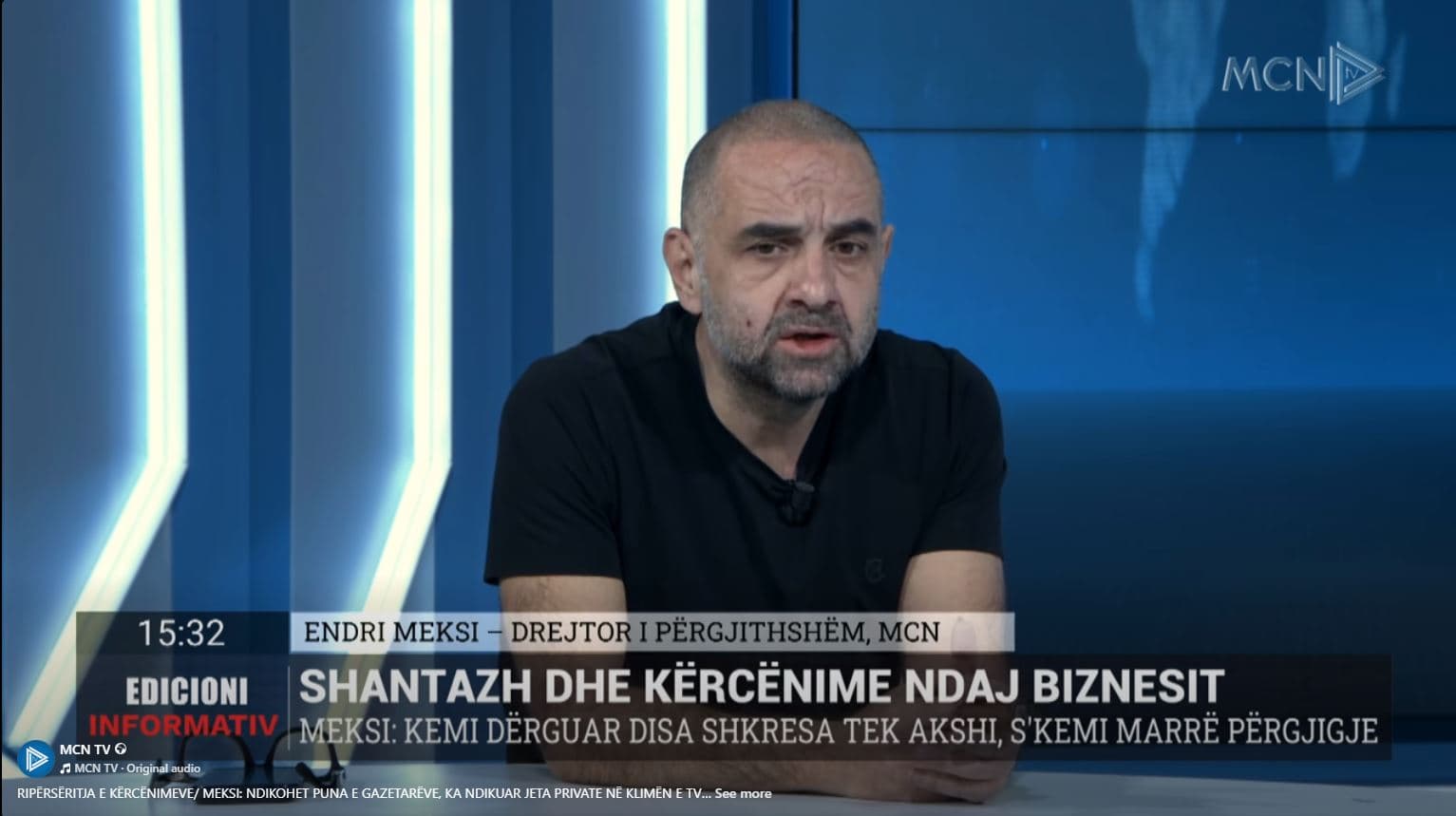 Kërcënimet/ Meksi: Gjykova se kupa është derdhur kur pashë shqetësim te kolegët e televizionit 