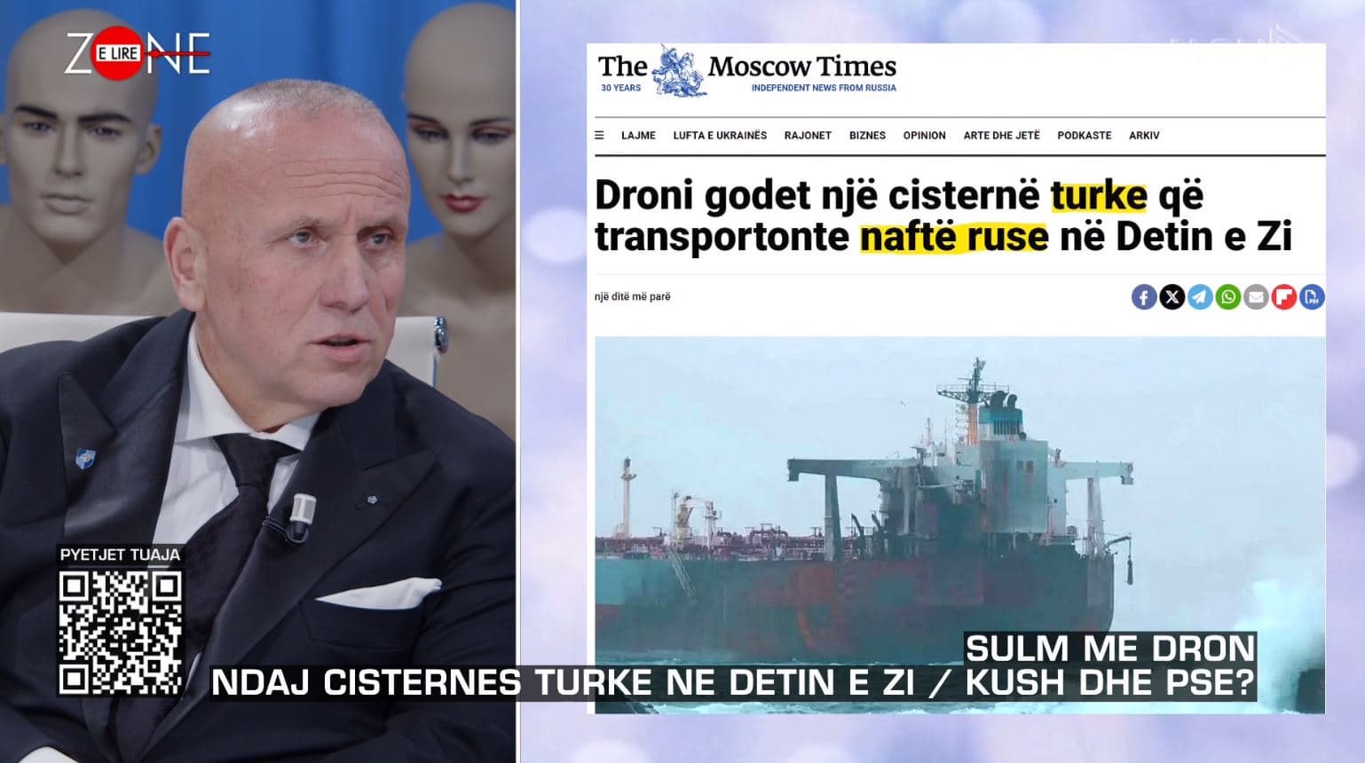 Kulla: Sulmi me dron ndaj anijes cisternë turke në Detin e Zi, 25 km larg Stambollit