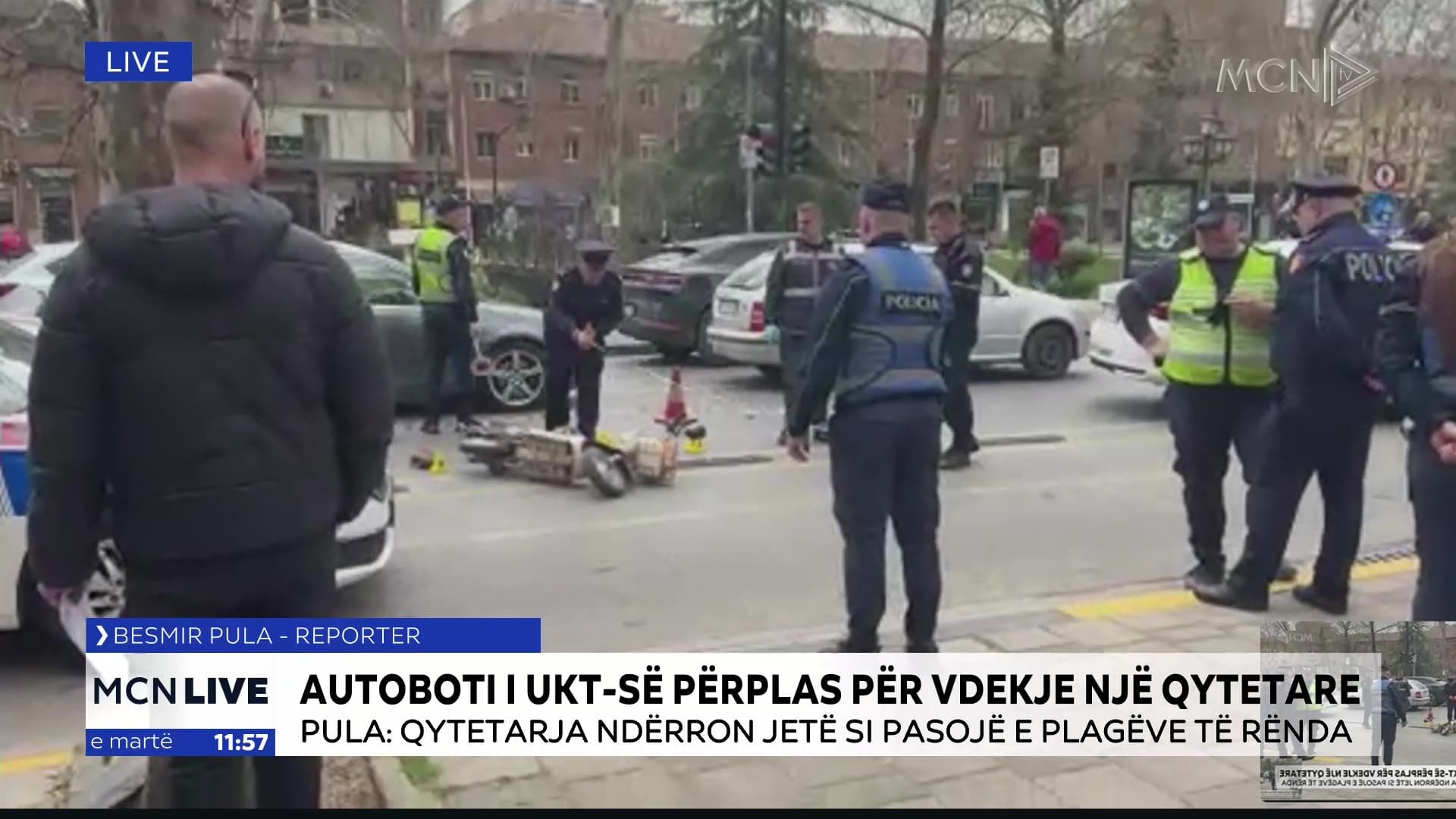 Autoboti përplas për vdekje një qytetare në Tiranë/ Pula: Viktima ndërron jetë në vend si pasojë e plagëve (VIDEO)