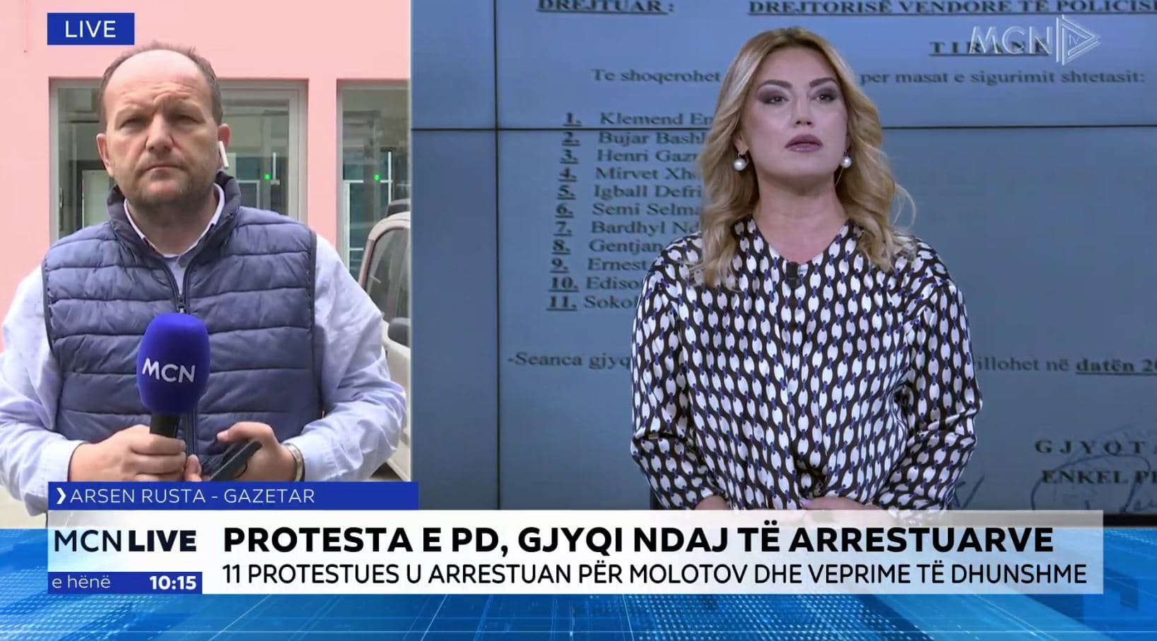 Protesta e PD-së, dalin para gjykatës 11 të arrestuarit