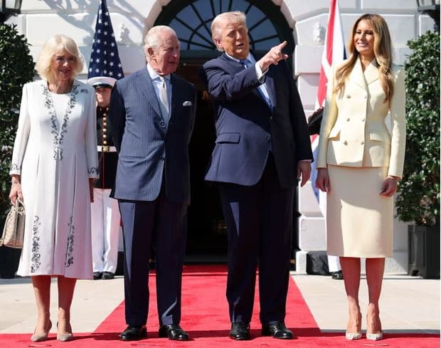 Çifti mbretëror mbërrin në Shtëpinë e Bardhë, priten nga Trump 