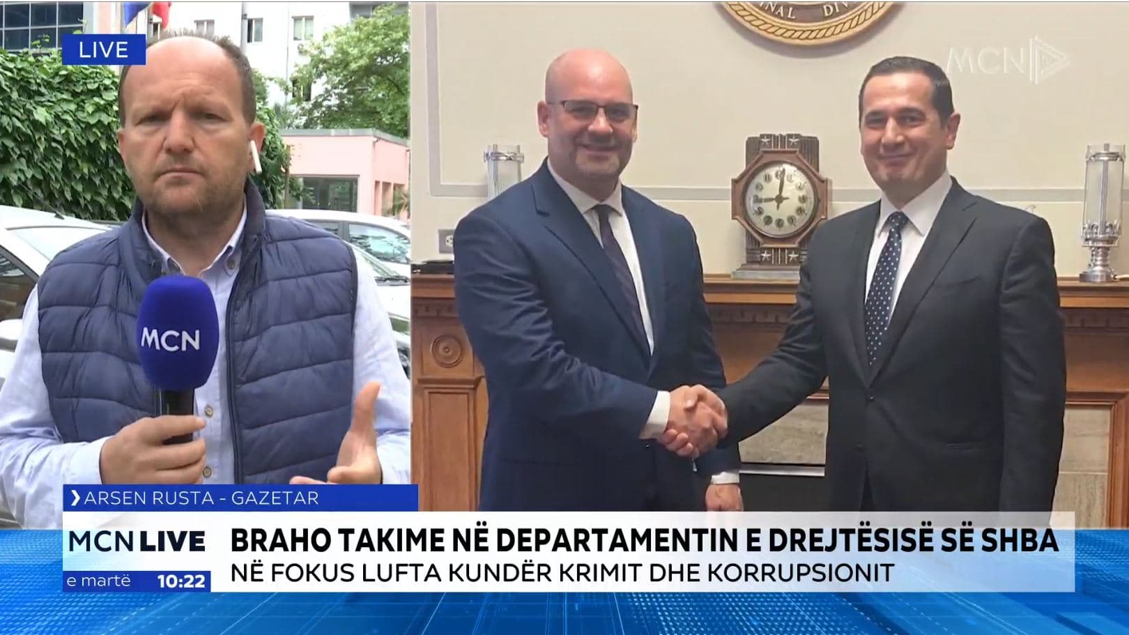 Braho takime në departamentin e drejtësisë së SHBA, fokusi te koordinimi mes DEA dhe FBI-së (VIDEO)