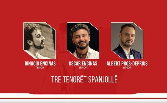   Koncert Gala/ “Tre Tenorët Spanjollë” sonte në skenën e TKOB-it
