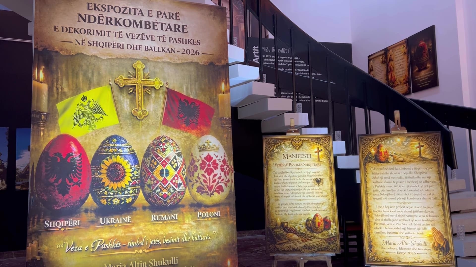 Çelet në Korçë ekspozita e parë ndërkombëtare e dekorimit të vezëve të Pashkës (VIDEO)