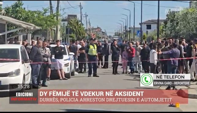 Aksident fatal në Durrës/ Makina përplas 3 fëmijë në trotuar, 2 humbin jetën, një në gjendje të rëndë