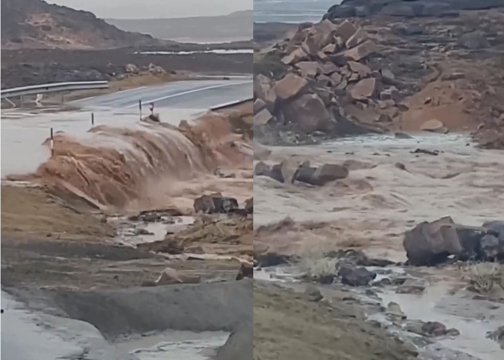 Stuhi të pazakonta në zemër të Saharasë, reshje dhe breshër (VIDEO)