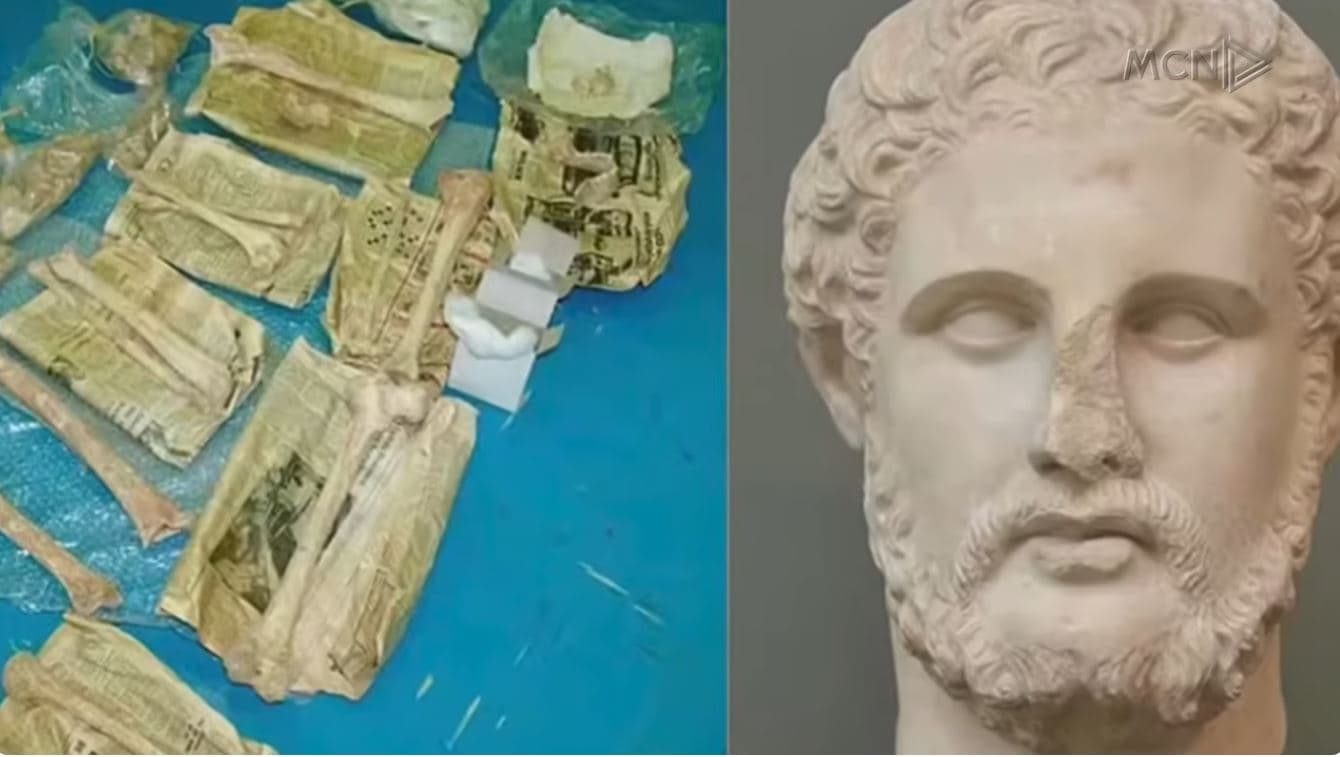 Eshtrat e Filipit II në Vergina të Greqisë. Zbulohen identitetet nëpërmjet analizave të kockave