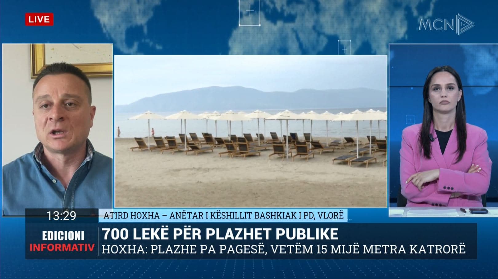 700 lekë për plazhet publike/ Hoxha: Çmimi i pajustifikueshëm për qytetarët (VIDEO)