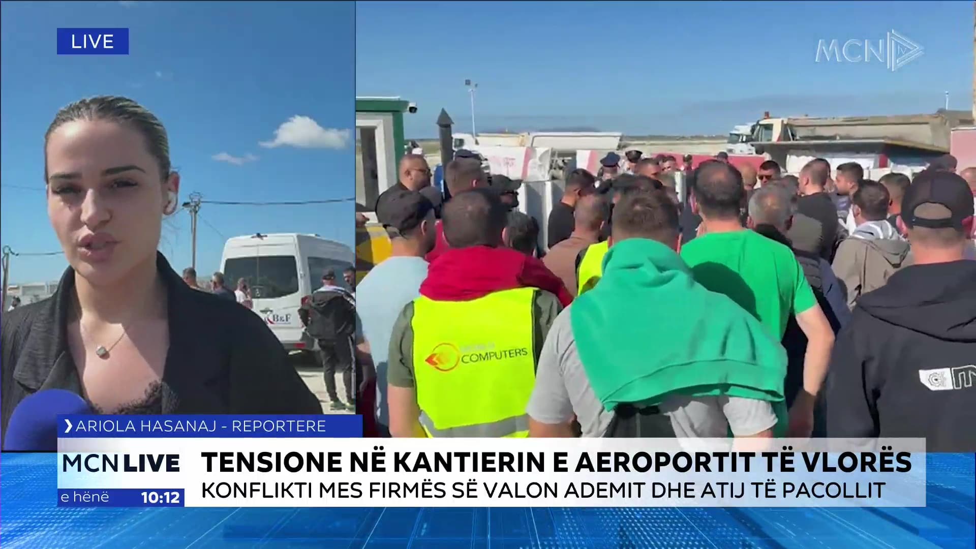 Përplasje në Aeroportin e Vlorës/ Hasanaj: Firma e Valon Ademit ndalon hyrjen e punonjësve të Behgjet Pacollit, ndërhyn policia