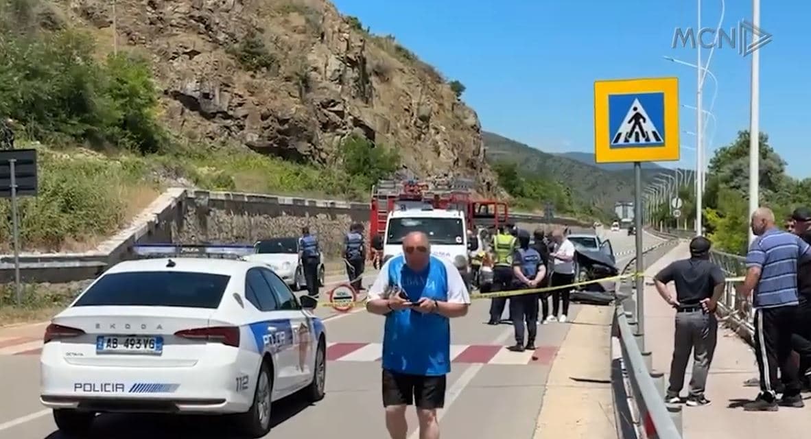 Aksidenti i merr jetën 26-vjeçares/ Përplasen 2 makina në Pogradec, plagosen 4 shtetas të tjerë (VIDEO)