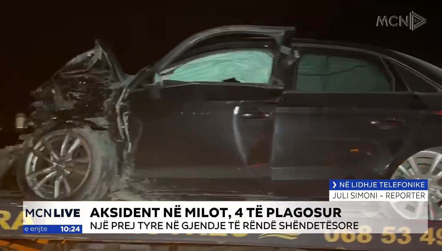 Përplasen dy makina pranë urës së Milotit, 4 të plagosur