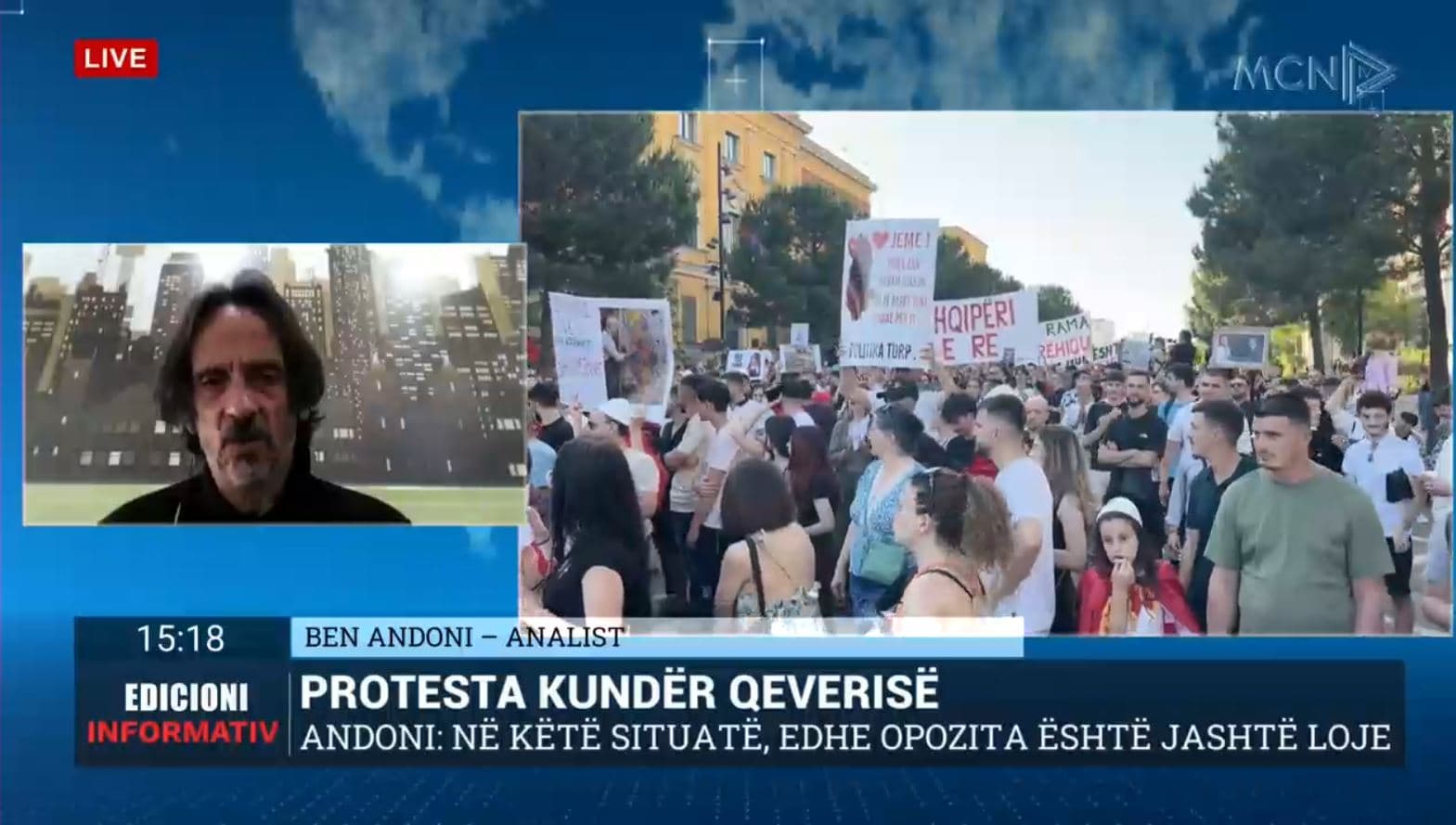 Andoni: Protesta është kthyer në një manifestim kritik-politik, kërkesa e parë dorëheqja e Ramës