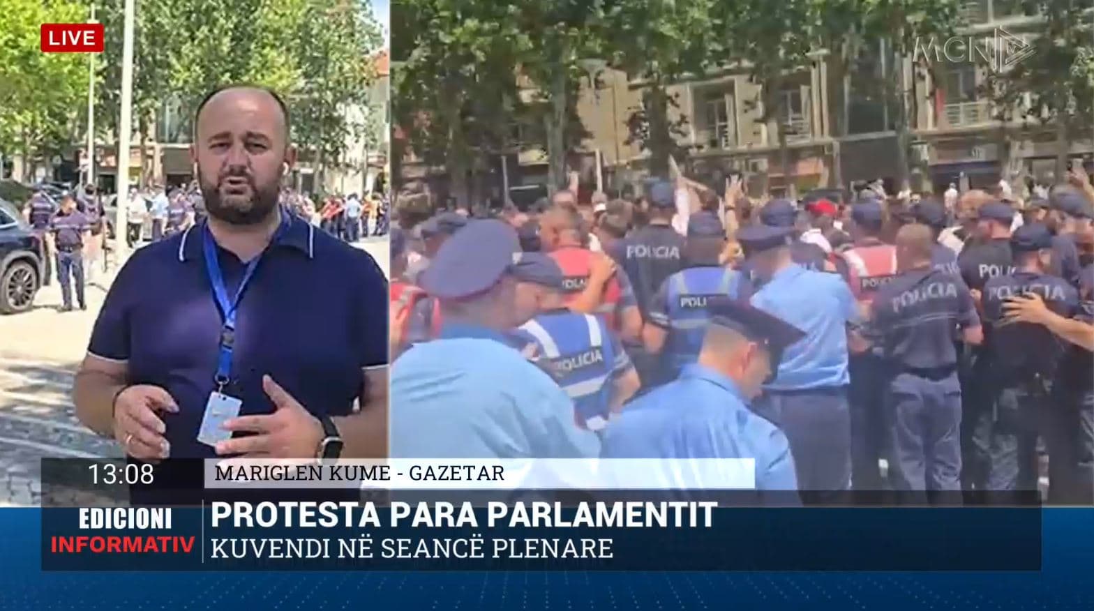 Protestë e tensionuar para Parlamentit, ministrat qëllohen me vezë dhe shishe uji (VIDEO)