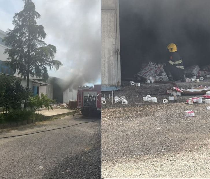 Përfshihet nga flakët magazina e fabrikës “Optimal” në Metalurgji