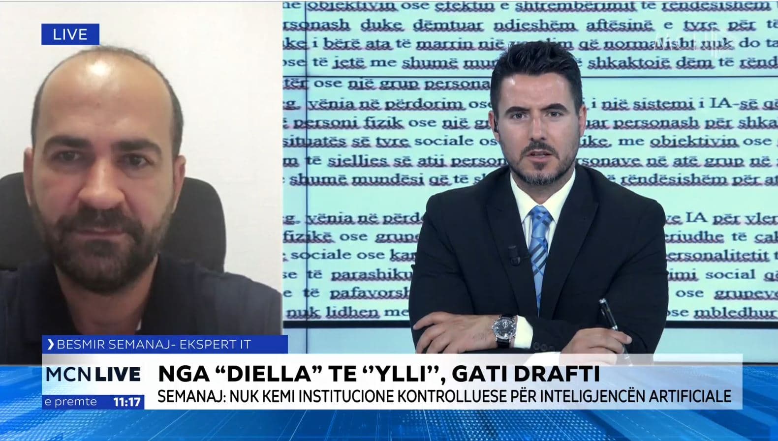 Nga “Diella” te “Ylli”, Semanaj: Investimet duhet të nisin në terren, jo tek agjentët e IA-së