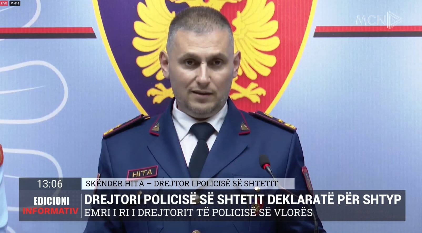 Edvin Ndreu, drejtor i komanduar i Policisë së Vlorës/ Hita: U përçua informacion i pavërtetë