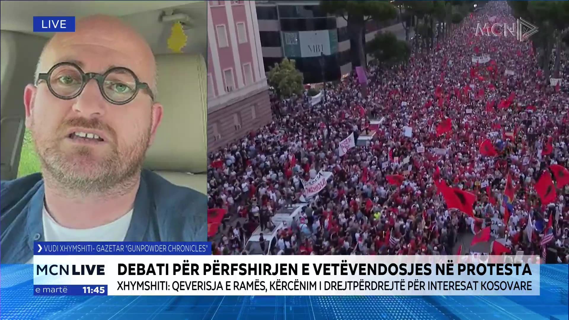 LVV në protestat në Tiranë? Xhymshiti: Qeverisja e Ramës, kërcënim i drejtpërdrejtë për sigurinë kombëtare të Kosovës (VIDEO)