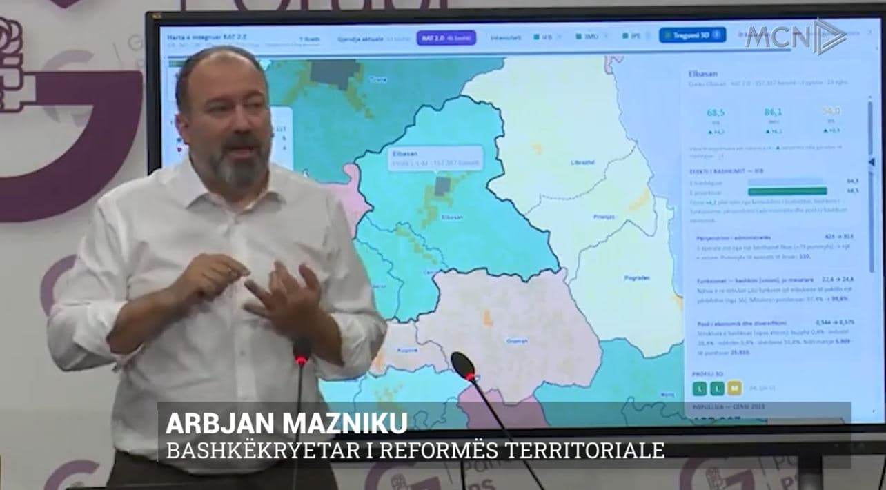 “Nuk lëviz asnjë shërbim, më shumë kompetenca”/ Reforma Territoriale, Mazniku u jep dy muaj kohë bashkive për parashtrime  (VIDEO)