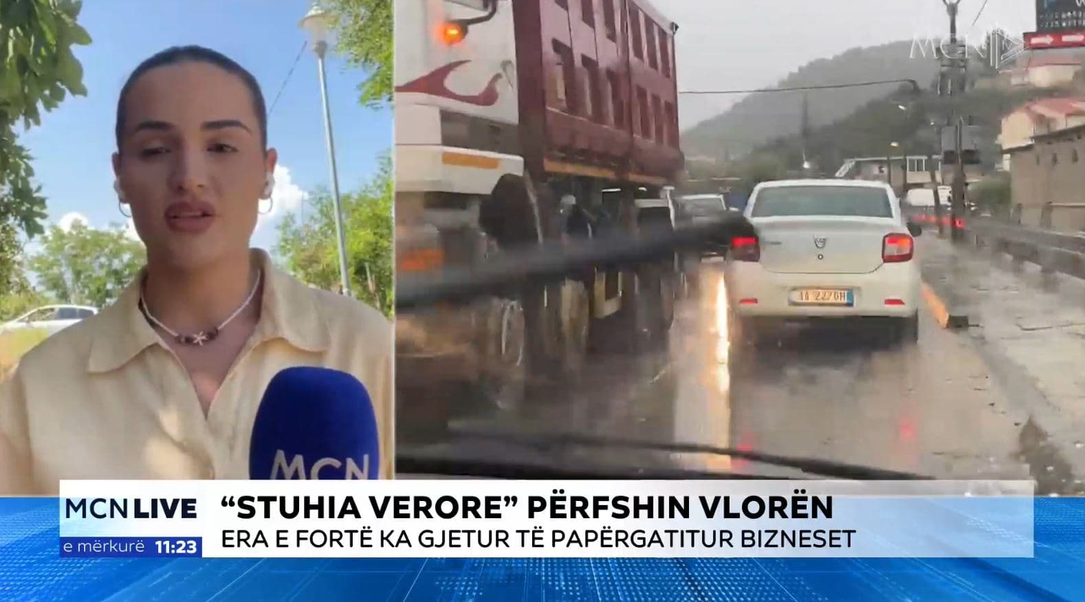 Stuhia përfshiu Vlorën, pushuesit largohen nga deti/ Probleme në Radhimë, Himarë dhe Lumin e Vlorës