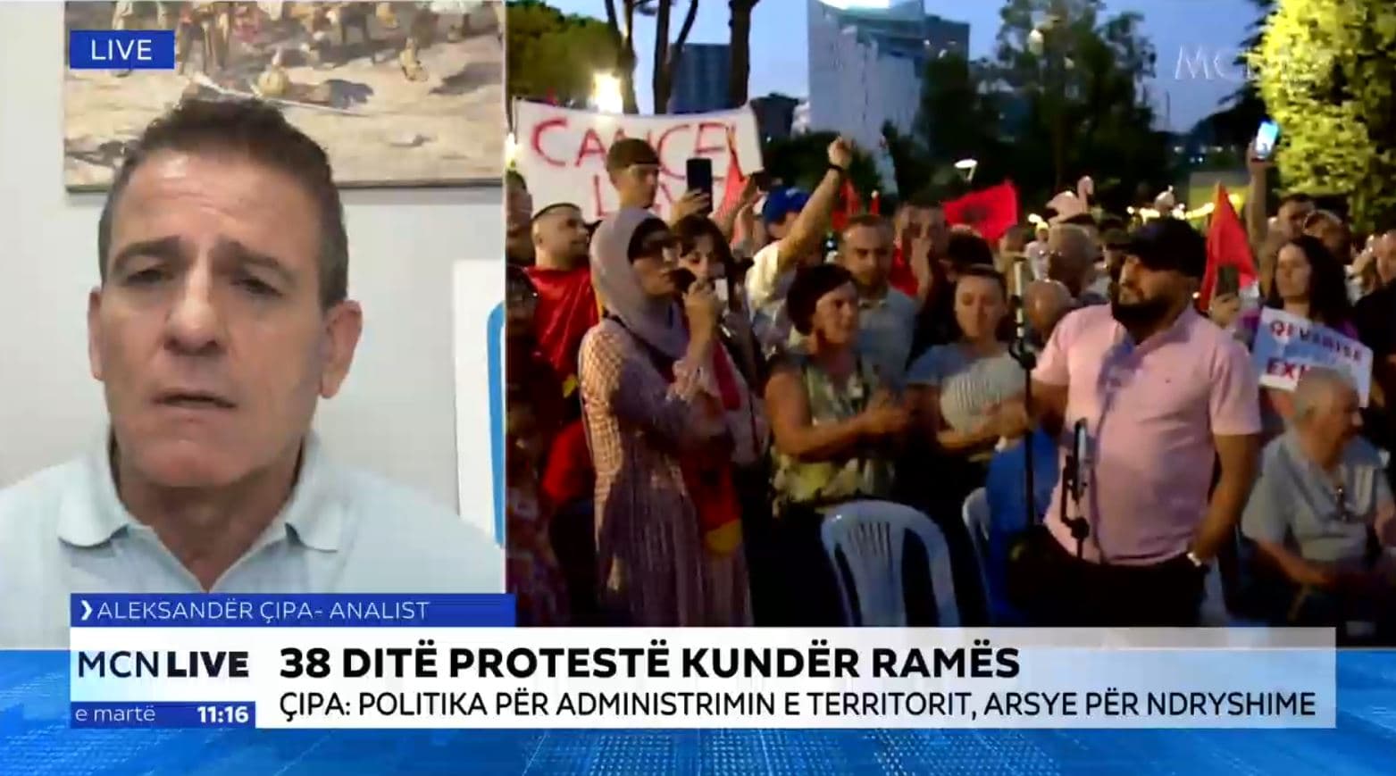38 ditë protestë/ Çipa: Këmbëngulje për ndryshim real politik (VIDEO)