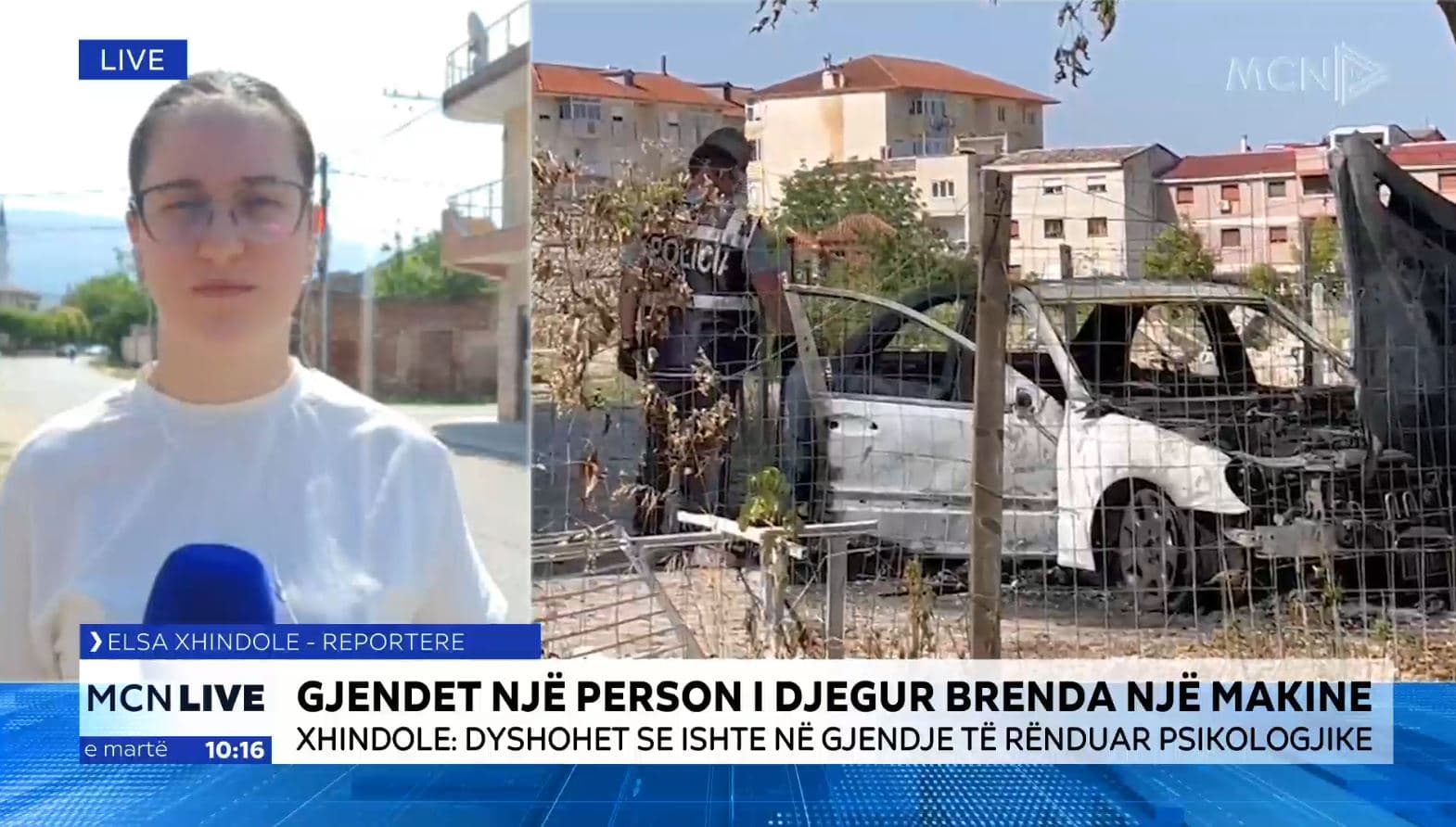 Digjet një makinë në Korçë, drejtuesi gjendet i vdekur brenda/ Letra e viktimës (VIDEO)