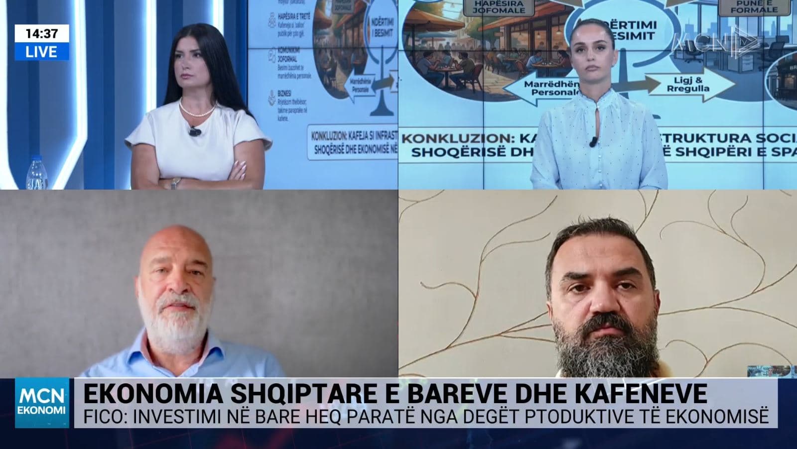 Fico: Asgjë e keqe pasja e shumë bar-kafe. Jahja: Hapen pa studiuar tregun. Gjyriqi: Shumica gjenerojnë vetëm një pagë (VIDEO) 