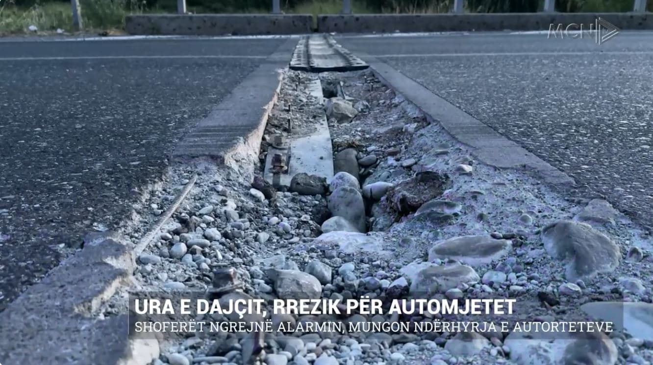 Ura e Dajçit, rrezik për automjetet. Shoferët ngrejnë alarmin, mungon ndërhyrja e autoriteteve