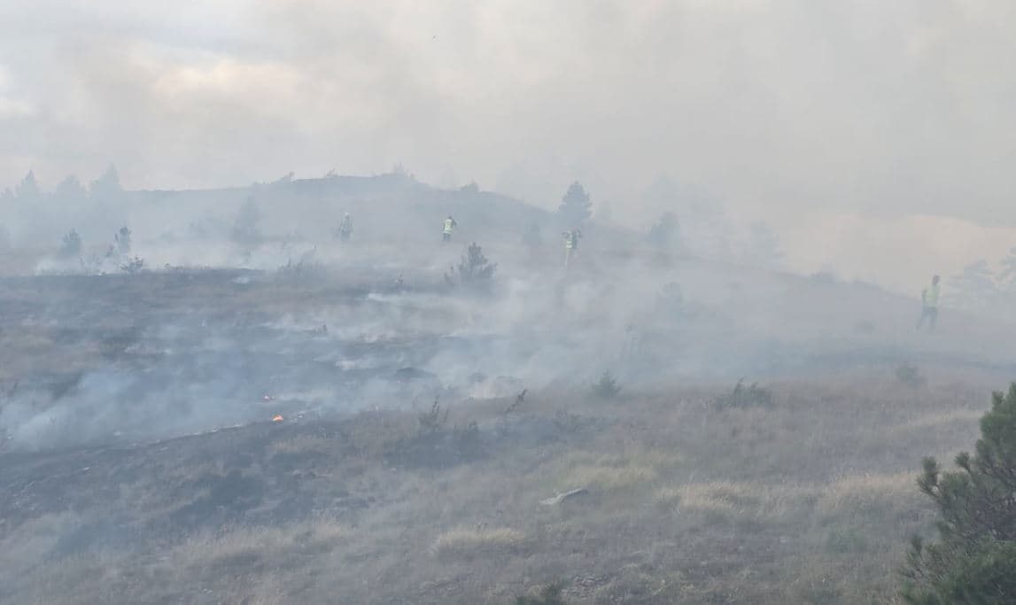 Riaktivizohen vatrat e zjarrit në Voskopojë, era vështirëson operacionin e shuarjes