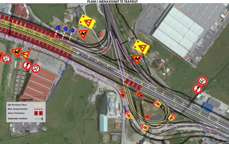 Punime në autostradën Tiranë-Durrës, më 6 dhe 7 gusht do të ketë bllokim qarkullimi