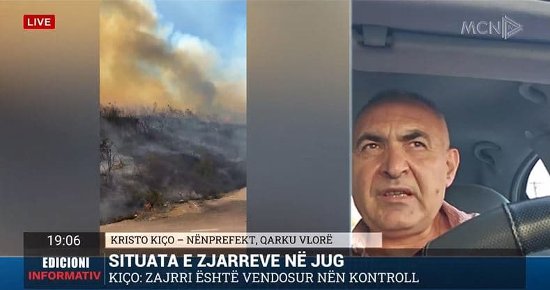 Nënprefekti i Vlorës për zjarret: Situata është stabilizuar, forcat zjarrfikëse do të jenë në gatishmëri
