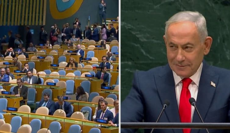  Fjalimi i Netanyahut në OKB, dhjetëra përfaqësues braktisin sallën