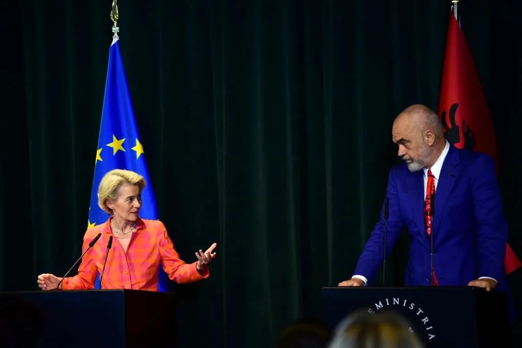 Në fokus integrimi dhe Plani i Rritjes/ Presidentja e KE-së Von der Leyen sot në Tiranë