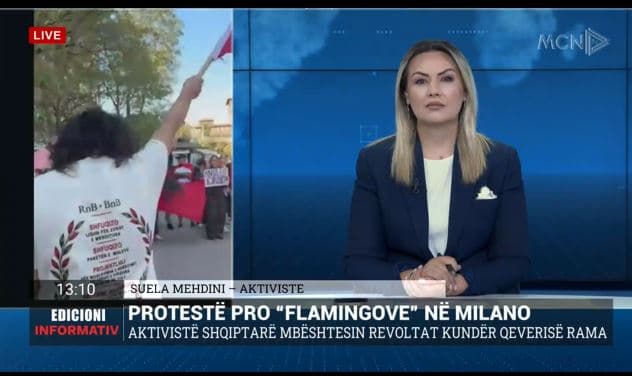 Protestë masive e shqiptarëve në Milano pro "Flamingove", kërkohet dorëheqja e Ramës