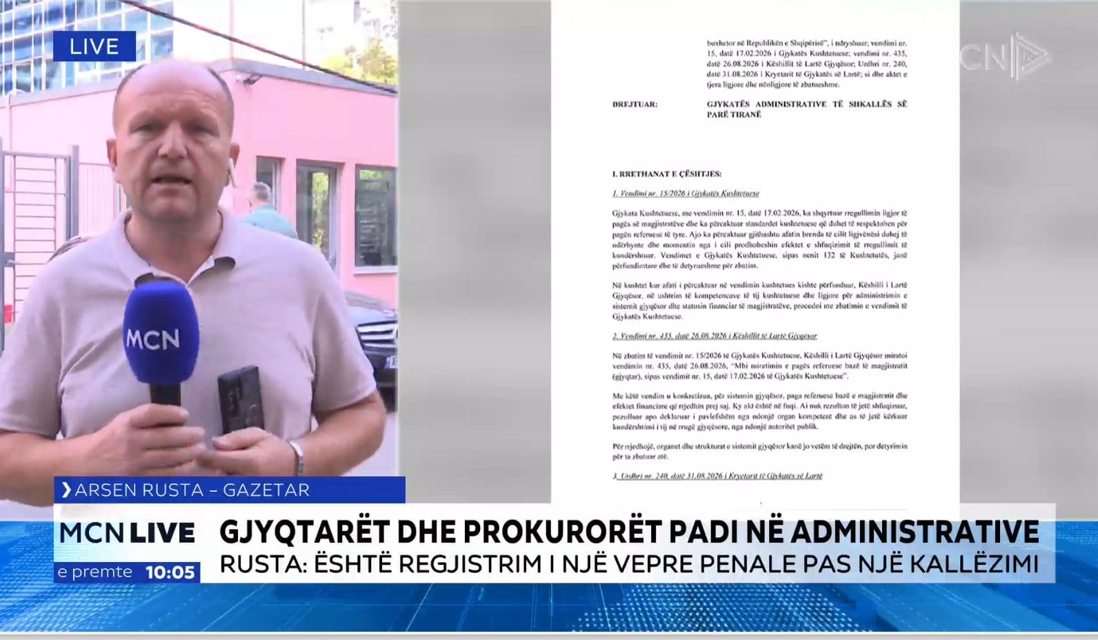 Pagat/ Rusta: Gjykata e Durrësit kërkesë për sigurim padie, kërkohet ngrirja e llogarive të Thesarit të Shtetit