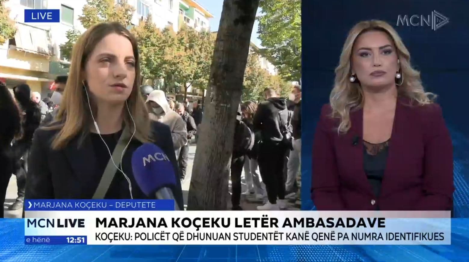 Letra përfaqësive diplomatike/ Koçeku për MCN: Shqetësim për dhunën ndaj protestuesve 