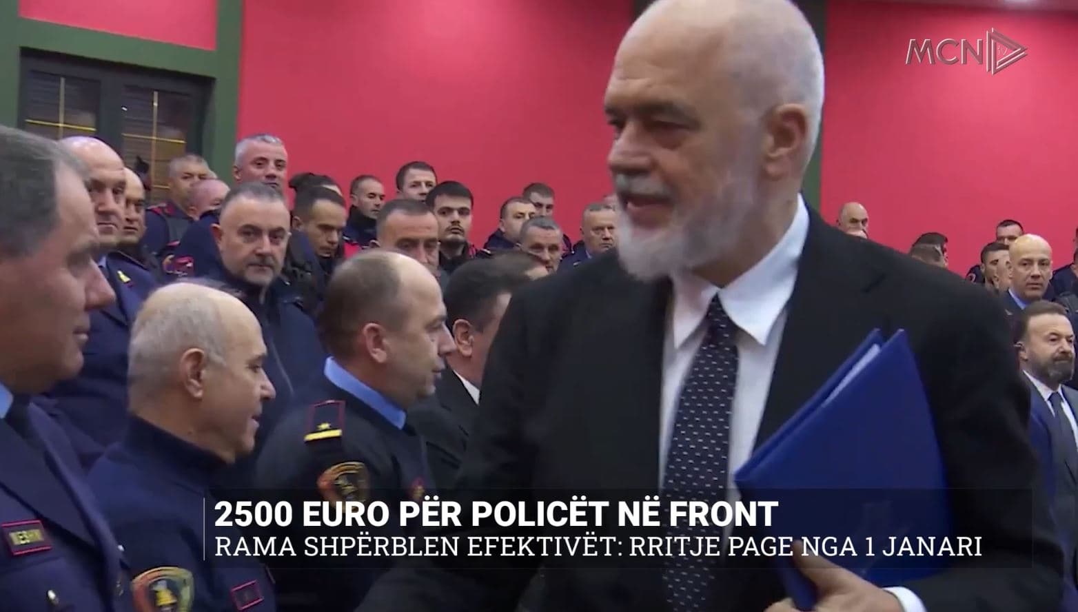 2500 euro për policët në front/ Rama shpërblen efektivët: Rritje page nga 1 janari (VIDEO)