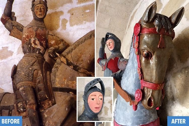 Kur ua lë punën në dorë amatorëve/ Statuja 400-vjeçare përçudnohet pas restaurimit (FOTO)