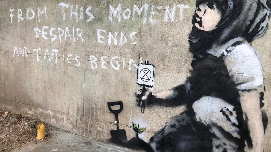 Banksy godet në shenjë sërish (FOTO)