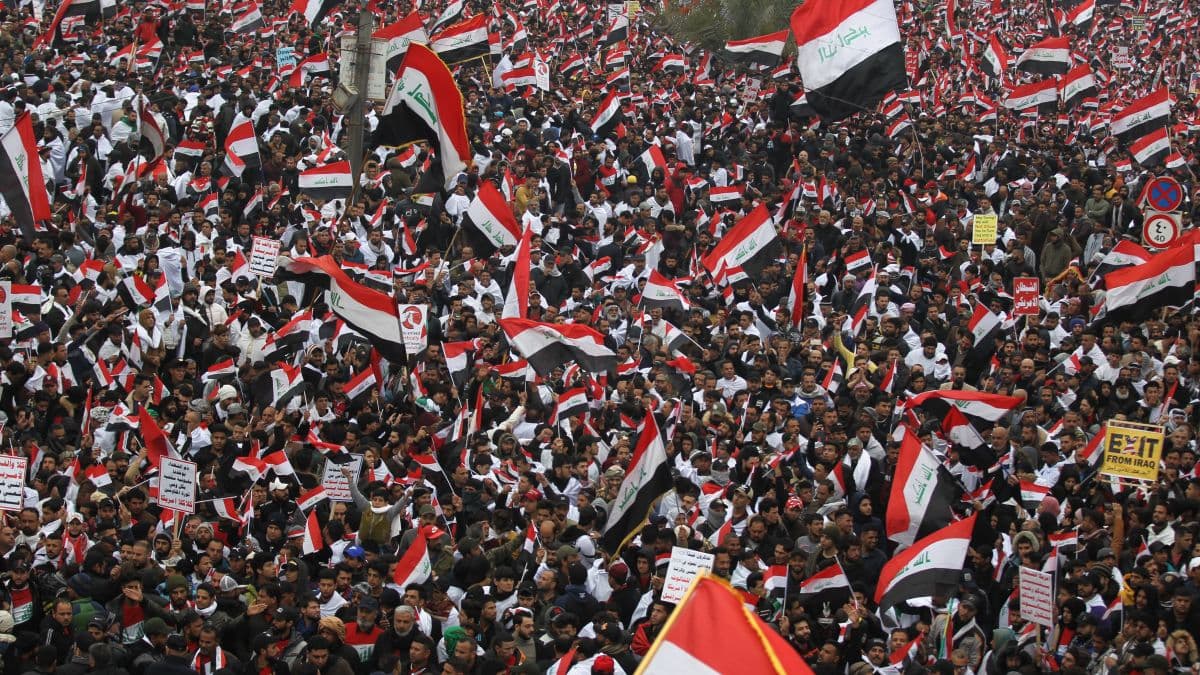 Irak, turma njerëzish kundër SHBA-së vërshojnë në rrugë