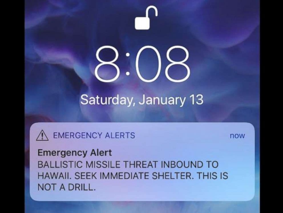 Alarm fals për raketë në Hawaii, panik tek njerëzit (VIDEO)
