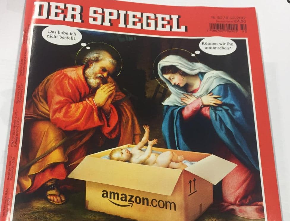 “Amazon” të sjell në shtëpi edhe Krishtin/ “Der Spiegel” ndez polemika me kopertinën e fundit  