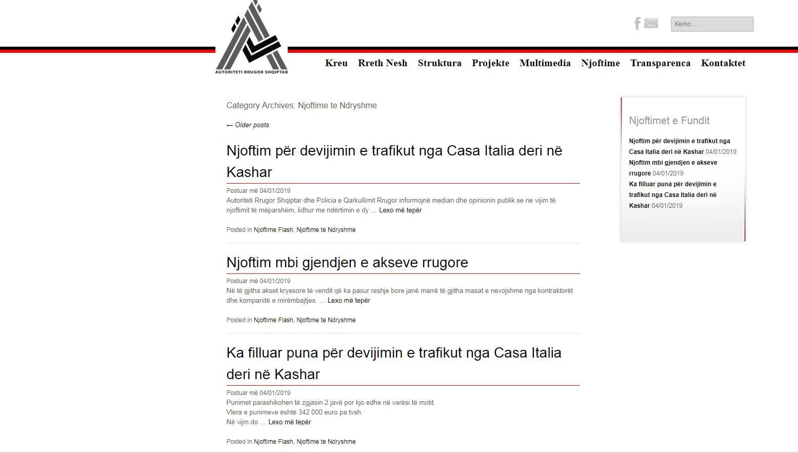Moti i keq/ Faqet zyrtare të institucioneve pa informacion për situatën    
